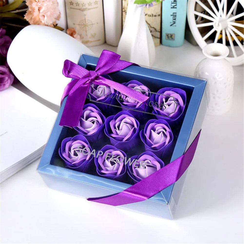 Luxury Artificial Soap Rose Flower Simulation Peony Scented Rose Flowers with Gift Box For Mother's Day Birthday Wedding Party