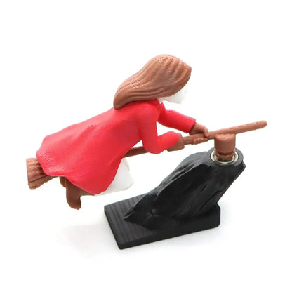 Broomstick Dashboard Drift Ornaments - Witch & Wizard Car Decor, Self-Adhesive DIY Sticker for Vehicle Interior Decoration