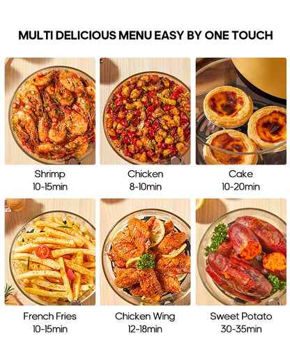 2.5L Air Fryer, Electric Hot fryer Oven Oilless Cooker with Touch Control & Nonstick Basket & Visible Window, Family Size