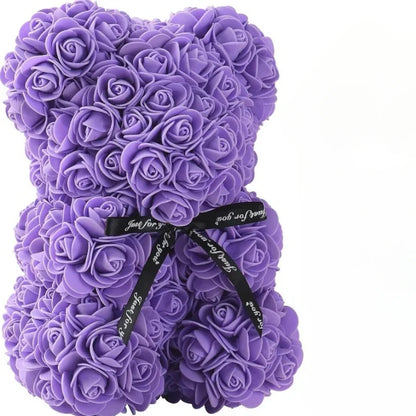 Choice Eternal Rose Bear For Mom Long Lasting Artificial Flower Gift And Home Decor