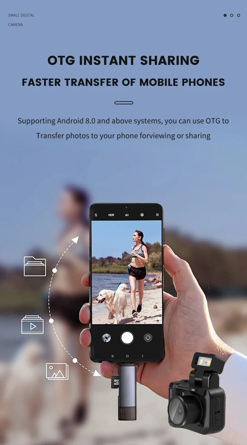 Y4000 Mini Keychain Camera With Screen HD 1080P Portable Retro kids Cam Ultra Compact Pocket DV Video Recorder With Flash Lamp