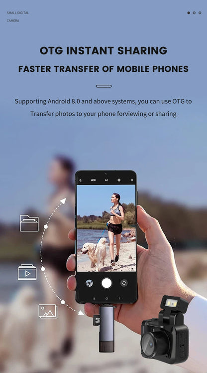 Y4000 Mini Keychain Camera With Screen HD 1080P Portable Retro kids Cam Ultra Compact Pocket DV Video Recorder With Flash Lamp