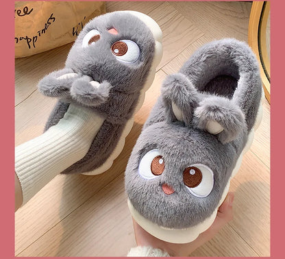 Cozy Velvet Cotton Slippers For Women Indoor Warm Plush Lining Winter Comfort For Home Use