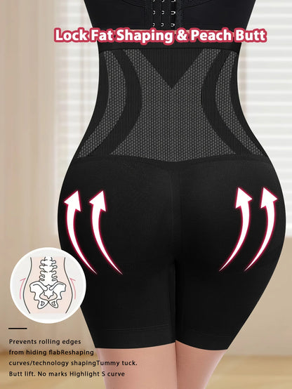 High Waist Tummy Contouring Seamless Panties For Women Breathable Nylon Shaping Underwear All Day Comfort