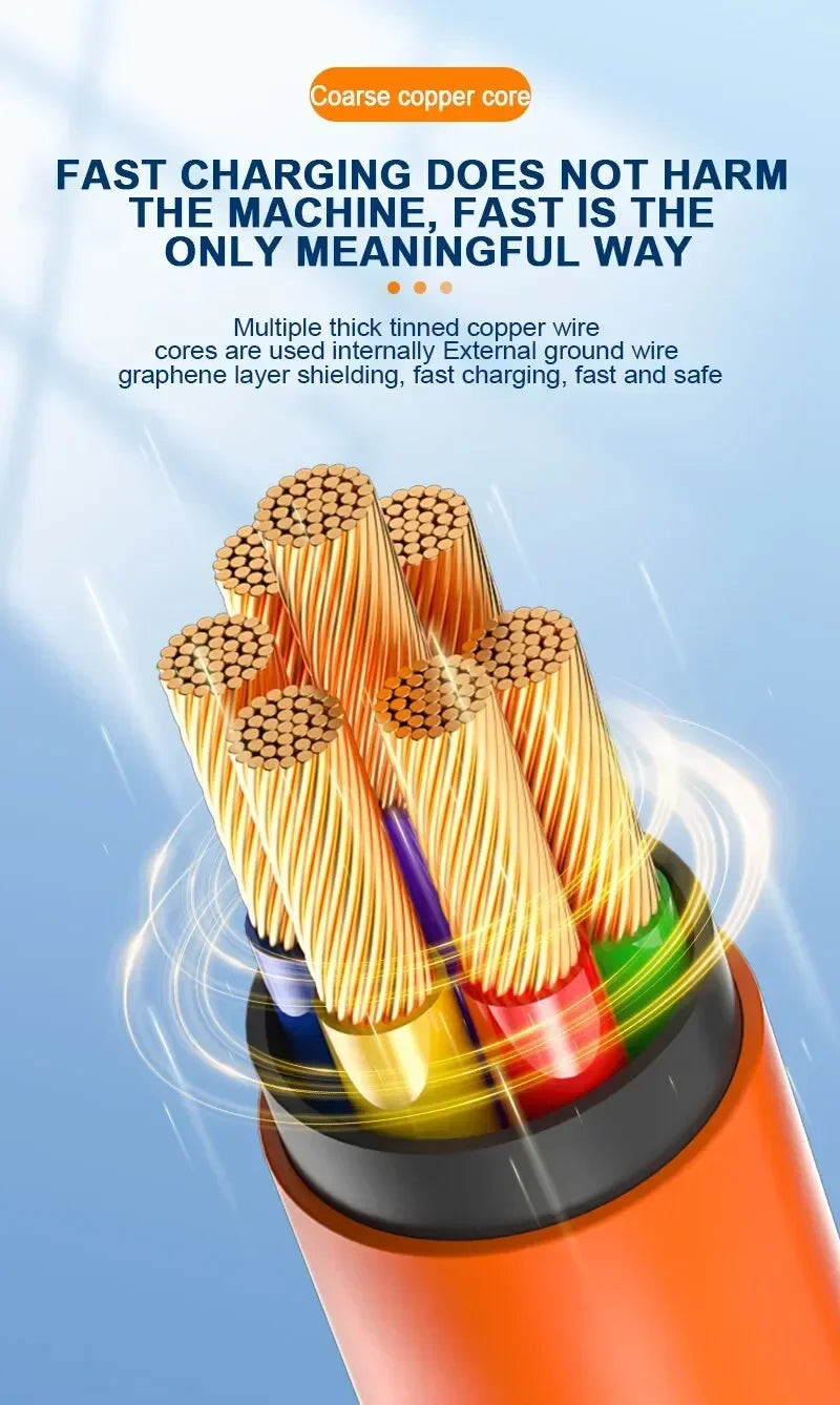 120W 7A fast charge USB C to Type-C cable 180 ° rotation liquid silicone cable for iPhone Xiaomi Redmi honor phone charger