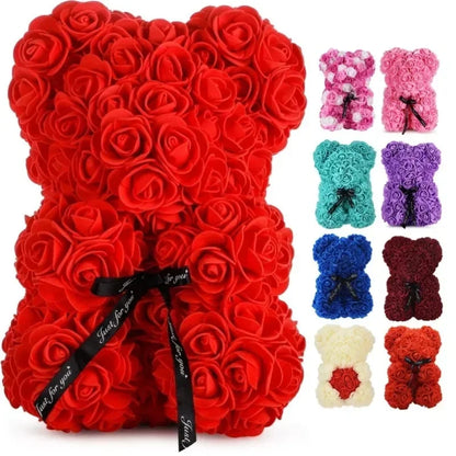 Choice Eternal Rose Bear For Mom Long Lasting Artificial Flower Gift And Home Decor