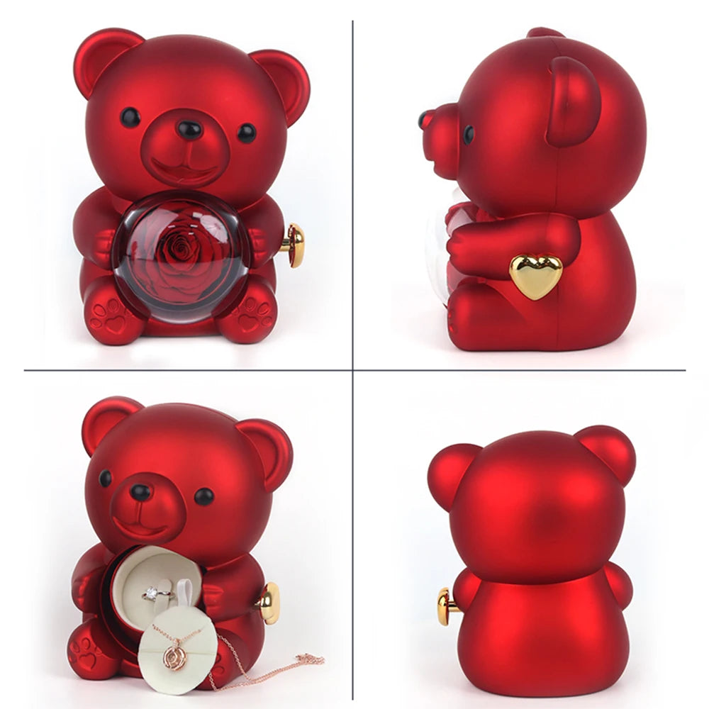 Bear Design Jewelry Box For Necklace Gift Two Options Romantic Gift For Girlfriend