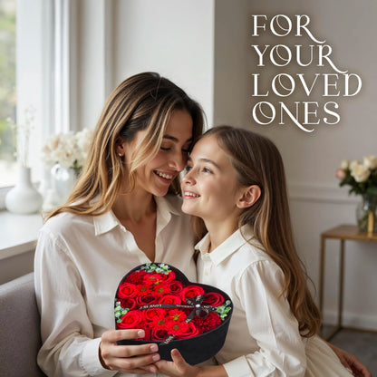 Heart Shape Rose Gift Box Foam Rose Flowers Wedding Party Rose Bouquets Valentine's Day Birthday Christmas Gift