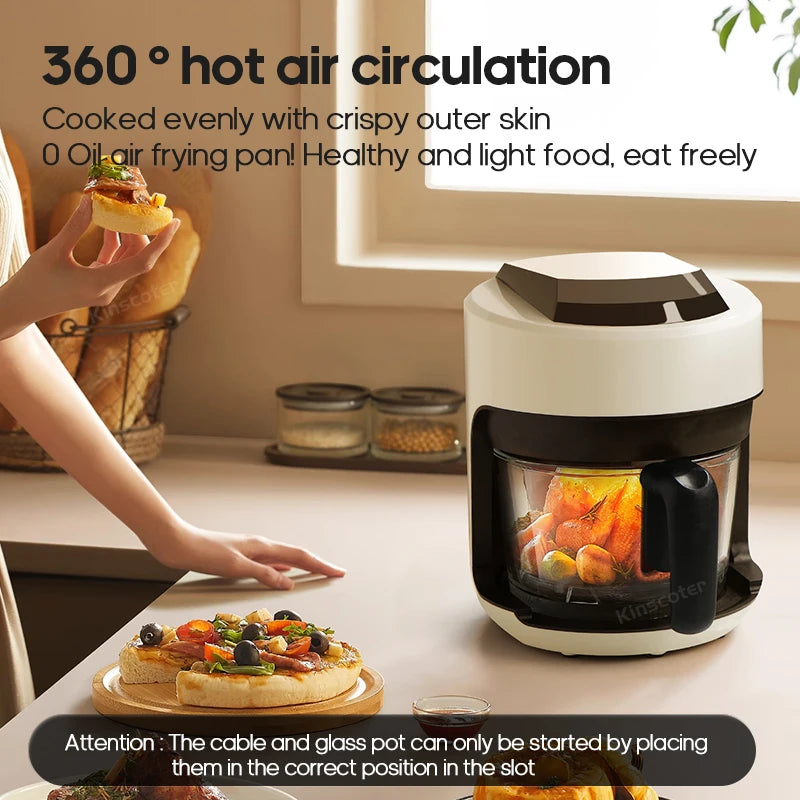 2.5L Air Fryer, Electric Hot fryer Oven Oilless Cooker with Touch Control & Nonstick Basket & Visible Window, Family Size