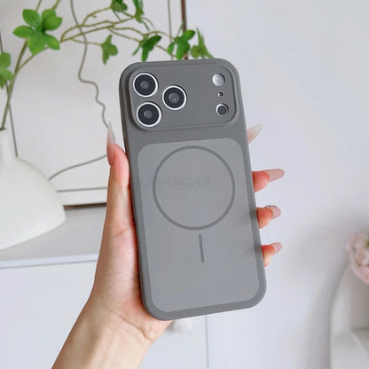 MagSafe Silicone Case For iPhone 17 Pro Max Frosted Solid Color Soft Touch Protective Cover