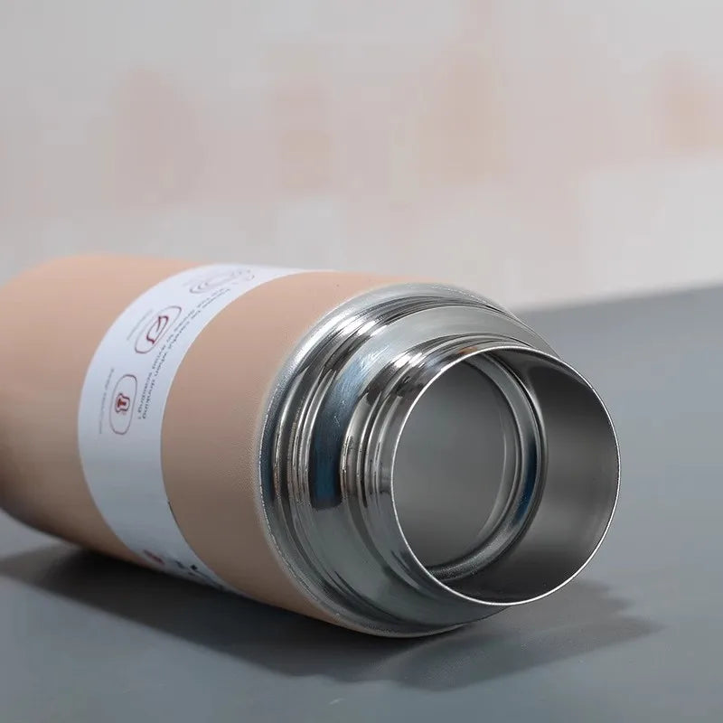 304 Stainless 500ml Steel Vacuum Insulated Water Bottle Portable Coffee Bottle Office Gift Set Business Style Travel Thermal Mug