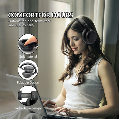 Siindoo Wireless Headphone with Detachable Full Color Touch Screen JH-822Plus AI Assistant Smart Chat Translation Function BT5.4