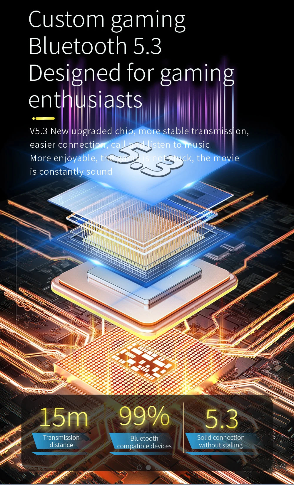 LCKICOO J225 TWS Bluetooth Earphones With 3D Curved Transparent Case, Smart Touch, HD Audio For Music Lovers