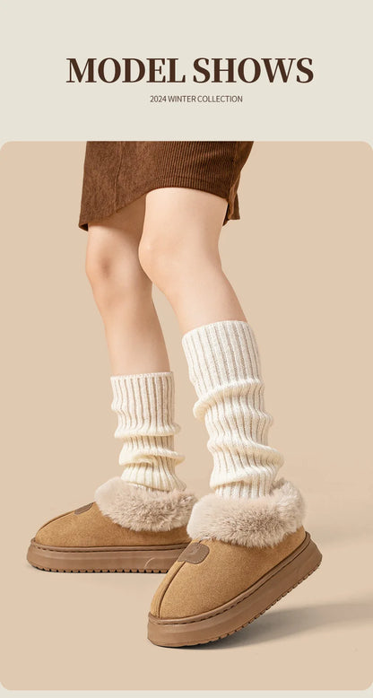 Choice Fleece Lined Winter Slippers For Men Women Ankle Cover Lightweight EVA Sole Indoor Outdoor Warm