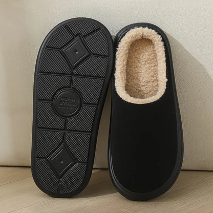 Warm Cotton Slippers For Women Plus Size And Men Indoor Anti Slip Thick Sole For Cozy Home