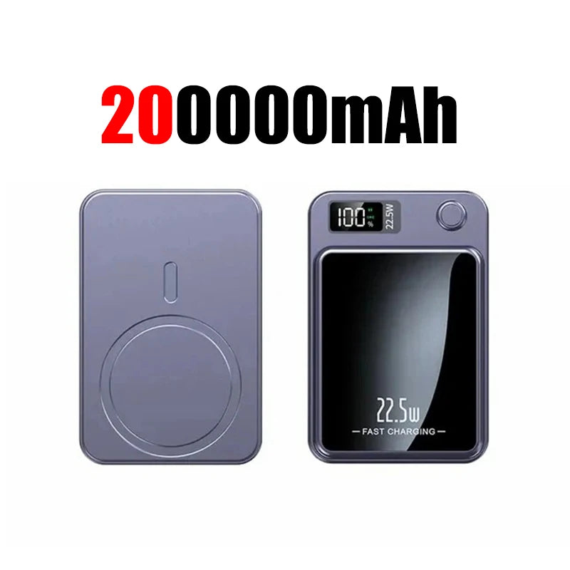200000mAh Magnetic Wireless Power Bank – 22.5W Fast Charge