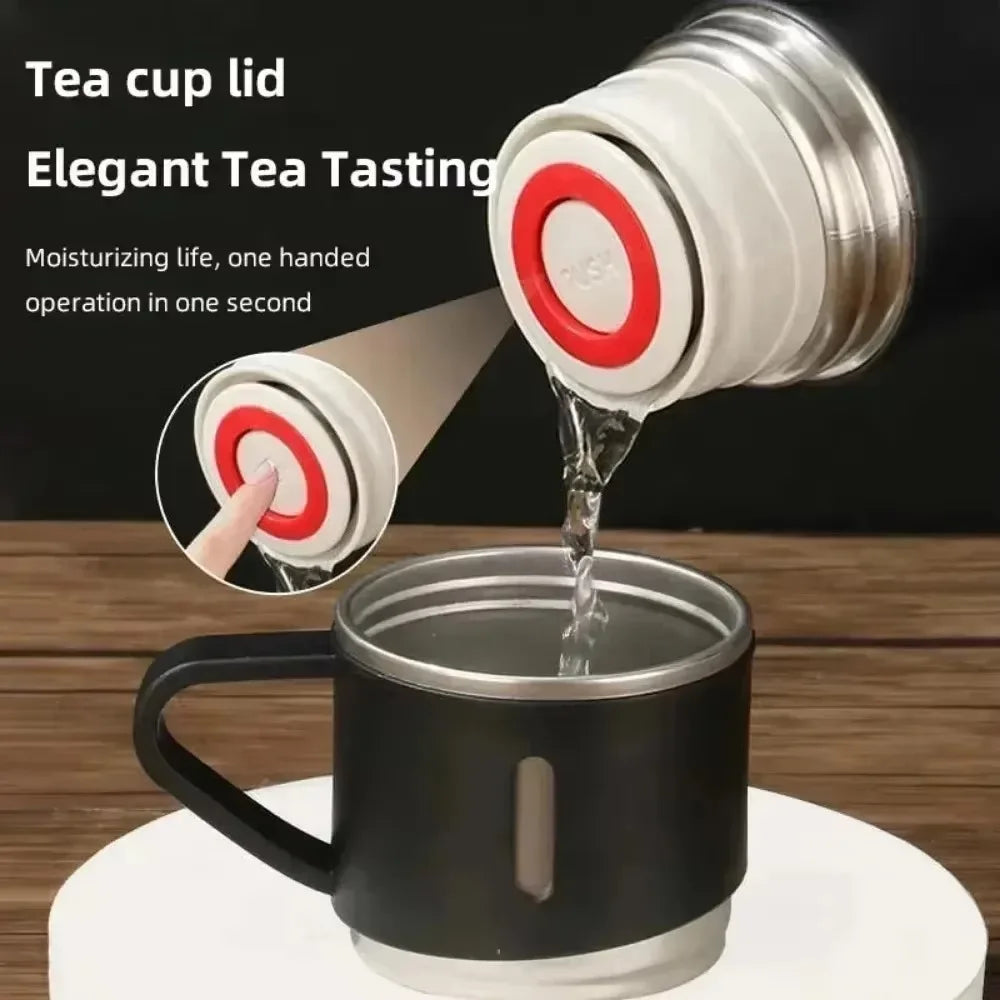 304 Stainless 500ml Steel Vacuum Insulated Water Bottle Portable Coffee Bottle Office Gift Set Business Style Travel Thermal Mug