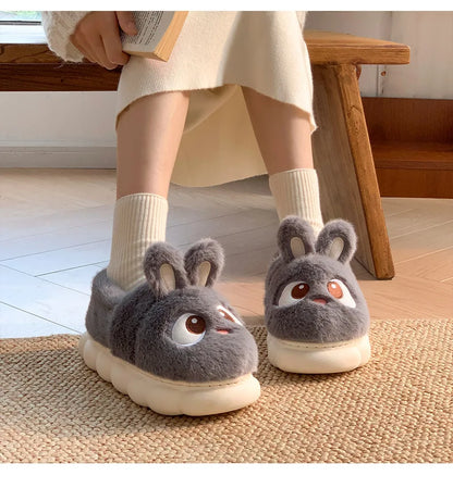 Cozy Velvet Cotton Slippers For Women Indoor Warm Plush Lining Winter Comfort For Home Use