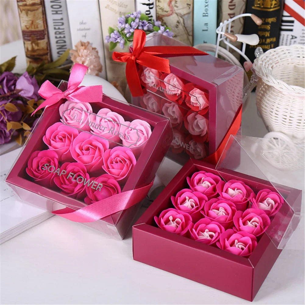 Luxury Artificial Soap Rose Flower Simulation Peony Scented Rose Flowers with Gift Box For Mother's Day Birthday Wedding Party