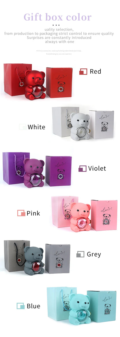 Bear Design Jewelry Box For Necklace Gift Two Options Romantic Gift For Girlfriend
