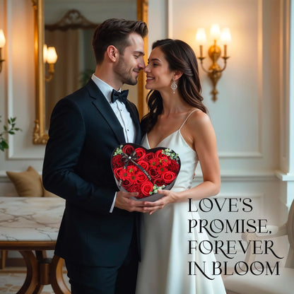 Heart Shape Rose Gift Box Foam Rose Flowers Wedding Party Rose Bouquets Valentine's Day Birthday Christmas Gift