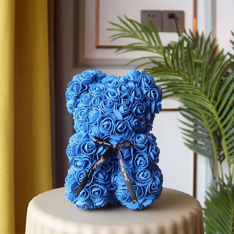 Choice Eternal Rose Bear For Mom Long Lasting Artificial Flower Gift And Home Decor