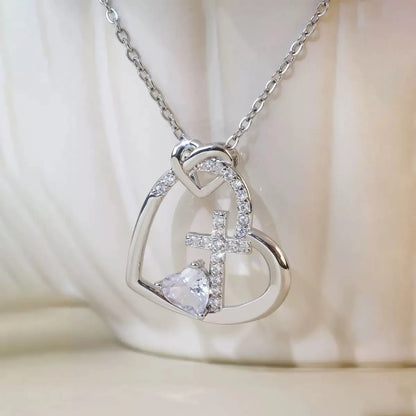 Heart Copper Zircon Pendant Necklaces With Cute Bear Rose Flower Gift Box New Christmas Friends Birthday Valentine Gifts