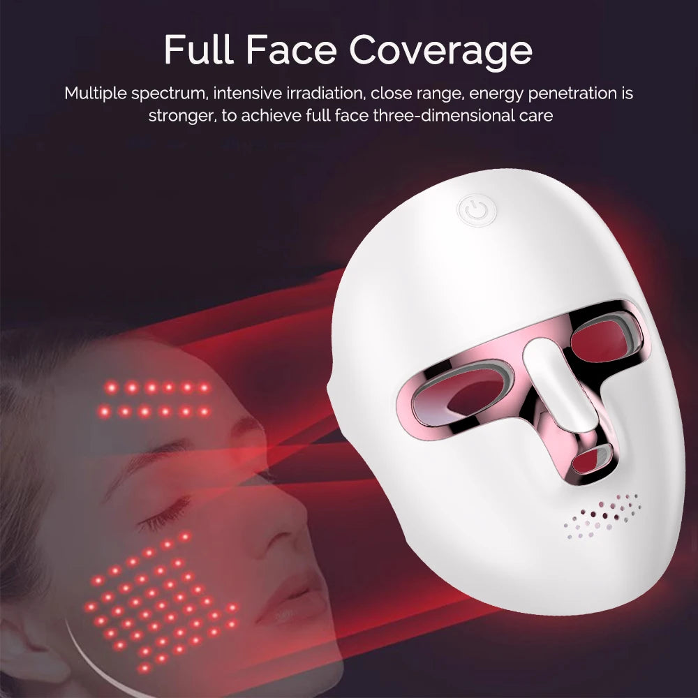 Wireless 7-Color LED Facial Mask – Skin Rejuvenation