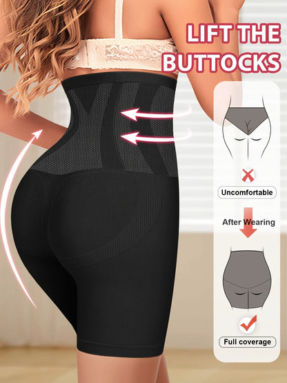 High Waist Tummy Contouring Seamless Panties For Women Breathable Nylon Shaping Underwear All Day Comfort