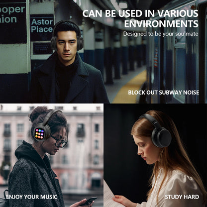 Siindoo Wireless Headphone with Detachable Full Color Touch Screen JH-822Plus AI Assistant Smart Chat Translation Function BT5.4