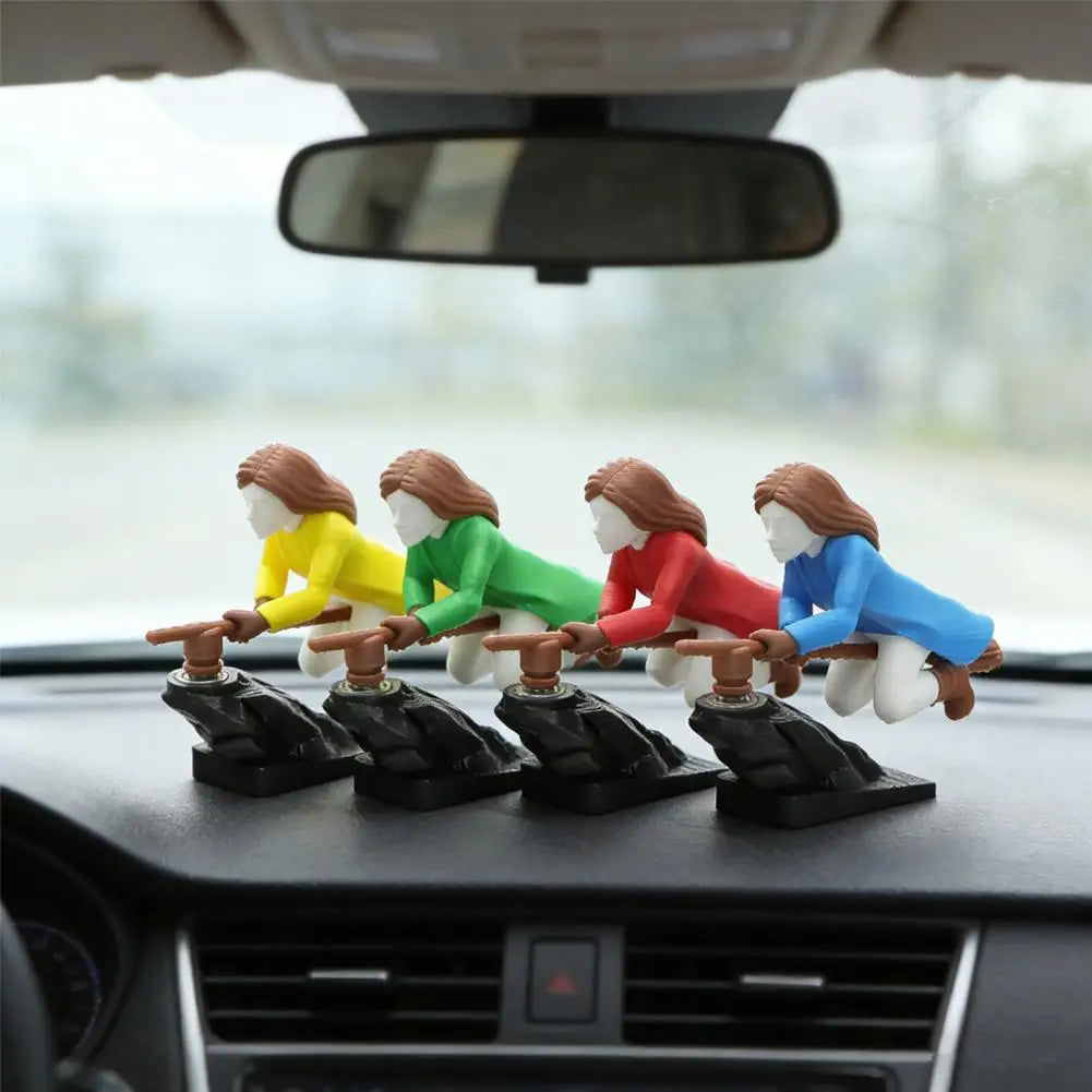 Broomstick Dashboard Drift Ornaments - Witch & Wizard Car Decor, Self-Adhesive DIY Sticker for Vehicle Interior Decoration