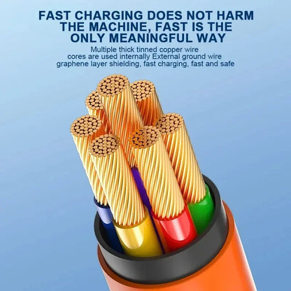 120W 7A fast charge USB C to Type-C cable 180 ° rotation liquid silicone cable for iPhone Xiaomi Redmi honor phone charger