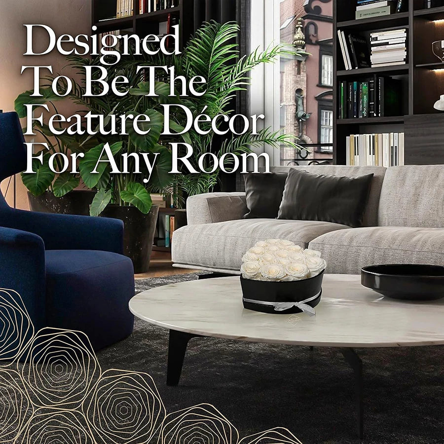 16PCS Natural Peserved Rose Eternal Forever Real Roses Heart Shape Box Immortal Flowers Mothers Valentines Day Gifts Home Decor