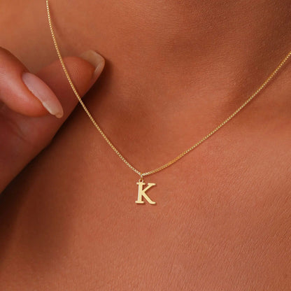 A-Z Initial Necklace 18K Gold Plated Necklace Cute Letter Stainless Steel Necklace for Women