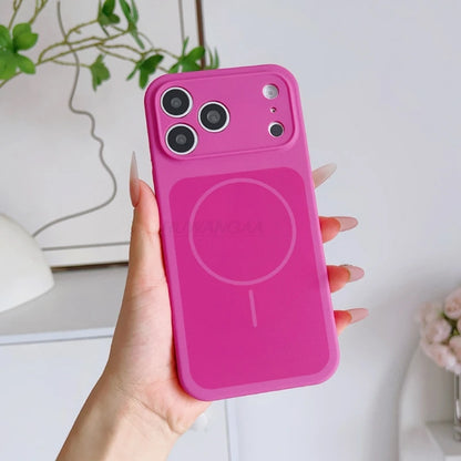 MagSafe Silicone Case For iPhone 17 Pro Max Frosted Solid Color Soft Touch Protective Cover