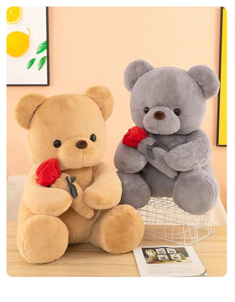 25cm Kawaii Teddy Bear Plush Toy Soft Stuffed Doll Cute Gift for Girls Romantic Home Decor Valentine's Day Special Plush Toy