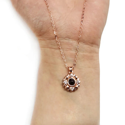 Eternal Roses Gift Box with Design Necklace 100 Languages Love You Birthday Gifts for Her Women Wife Mom Girlfriend Valentines