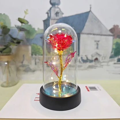 LED Simulation Rose Flower Valentine's Day Rose Light Beautiful Realistic Looking Night Light Rose Eternal Flower Party Supplies