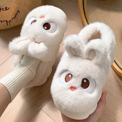 Cozy Velvet Cotton Slippers For Women Indoor Warm Plush Lining Winter Comfort For Home Use
