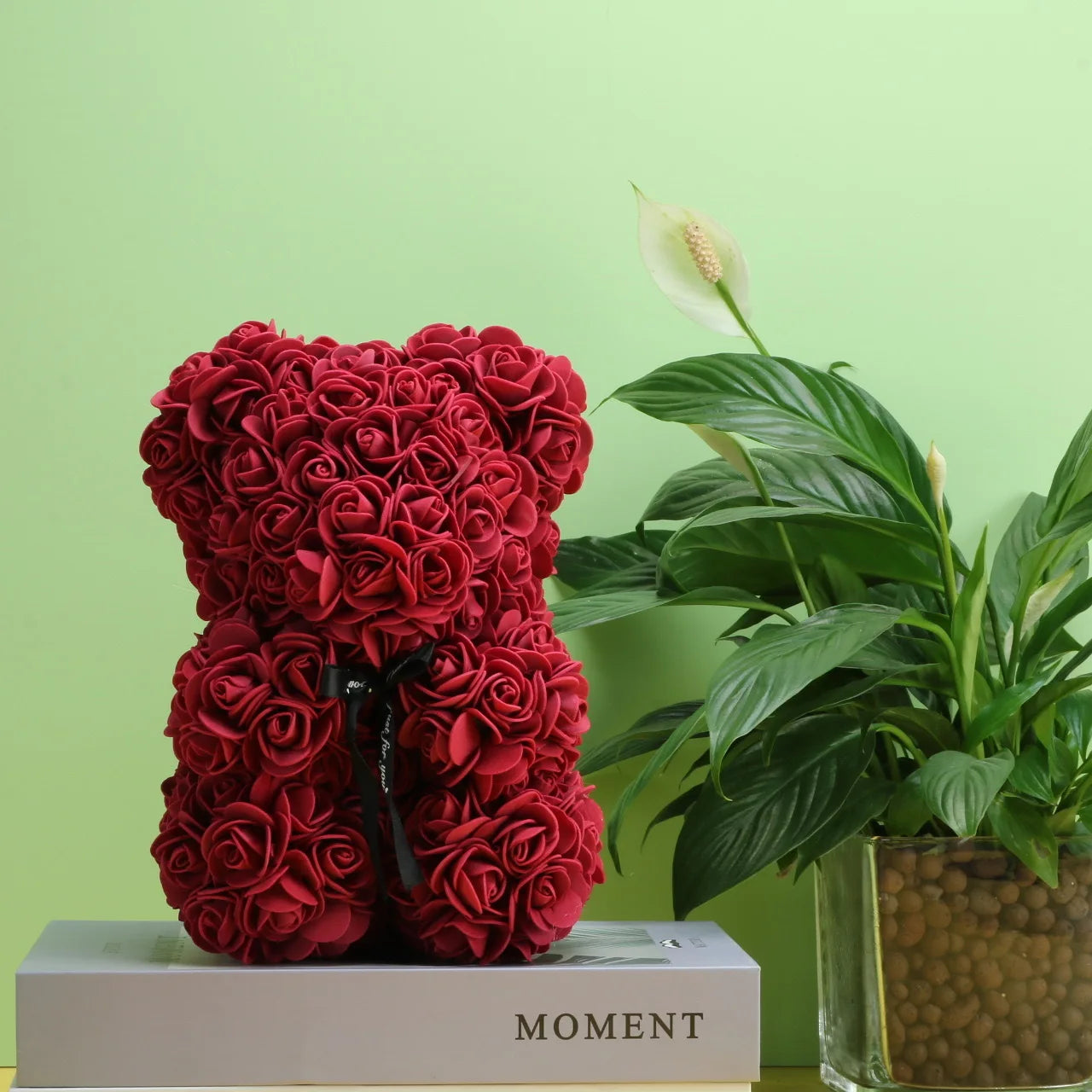 Choice Eternal Rose Bear For Mom Long Lasting Artificial Flower Gift And Home Decor