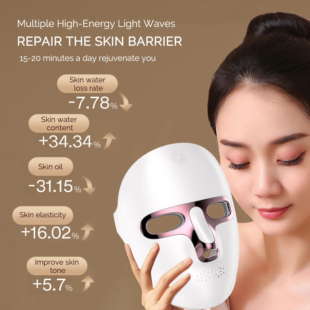 Wireless 7-Color LED Facial Mask – Skin Rejuvenation