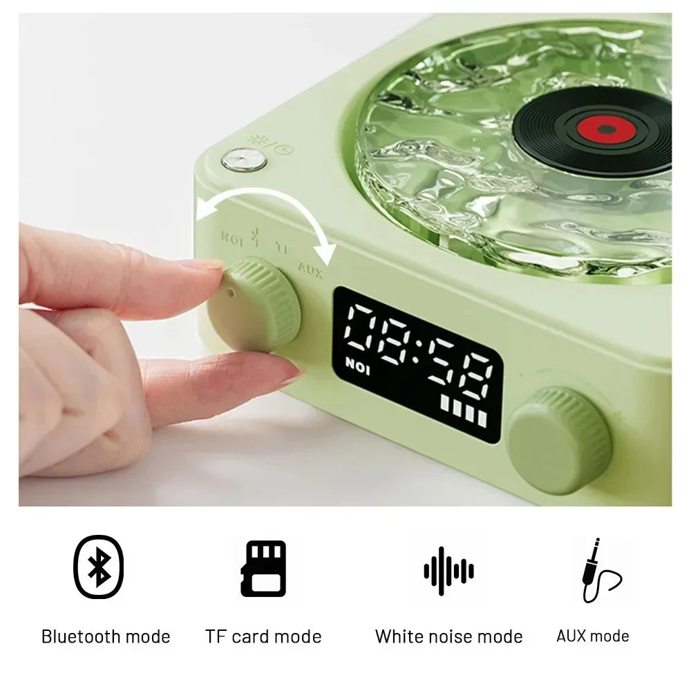 New mini retro Bluetooth speaker portable sleep aid Bluetooth speaker with RGB lights supporting TF card subwoofer，gift