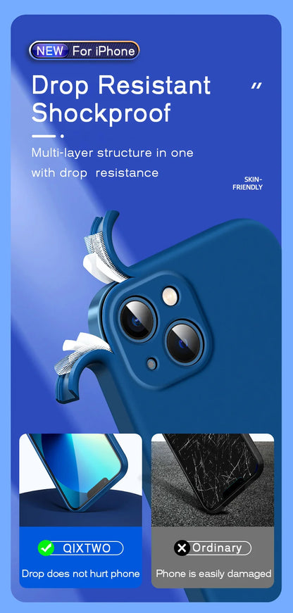 ASTUBIA iPhone 17 Series Case Solid Color Silicone Shockproof Cover Matte Finish Anti Finger Print For iPhone Fans