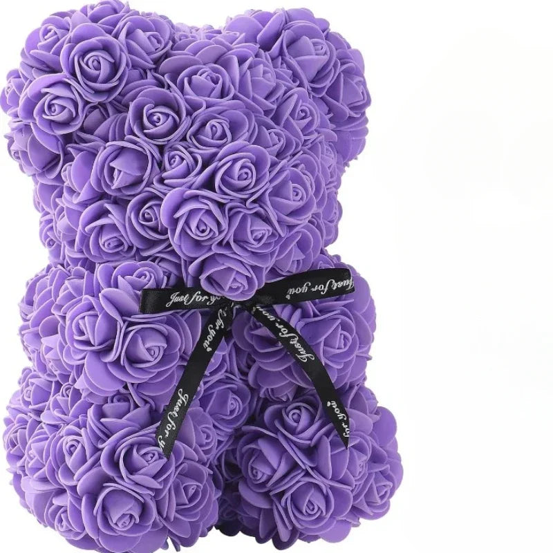 Choice Eternal Rose Bear For Mom Long Lasting Artificial Flower Gift And Home Decor