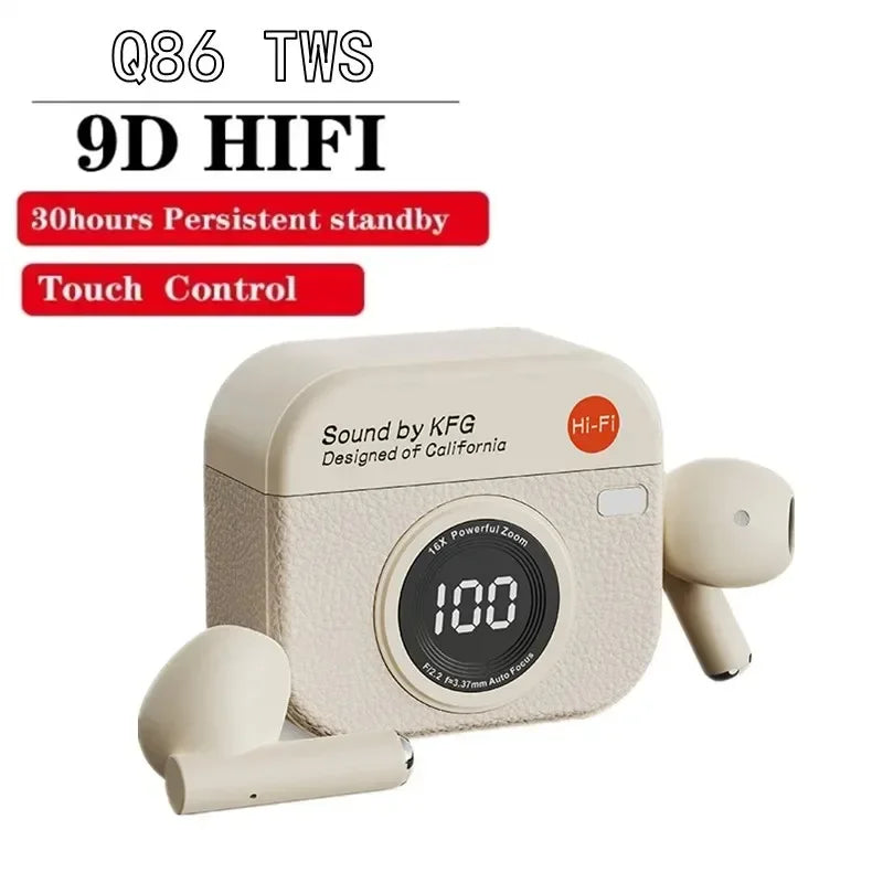 EOENKK TWS Q86 Wireless Earbuds With Active Noise Cancelling, Waterproof Sports Headphones For Workout Enthusiasts