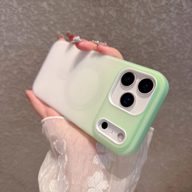 Premium MagSafe iPhone 17 Pro Max Case With Gradient Candy Color Matte Finish And Magnetic Back