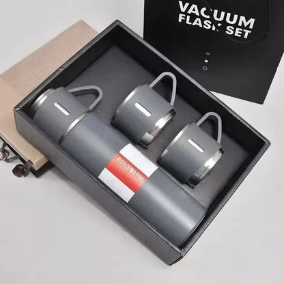 304 Stainless 500ml Steel Vacuum Insulated Water Bottle Portable Coffee Bottle Office Gift Set Business Style Travel Thermal Mug