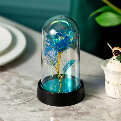 LED Galaxy Three Rose Artificial Flowers, Wedding Decoration, Creative Valentine'S Day and Mother'S Day Gift without Battery 1Pc