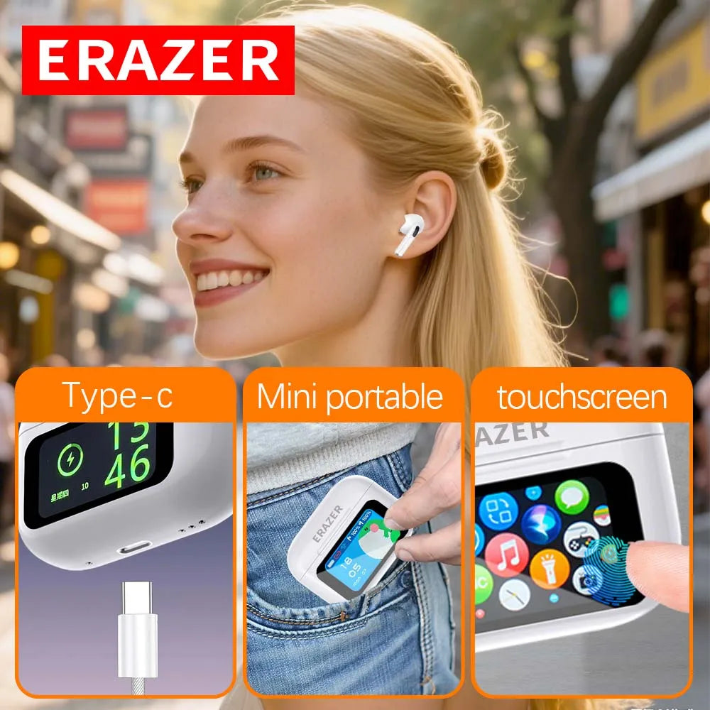 Erazer Wireless Earbuds ANC Bluetooth 5.0 True Wireless With Touch Control Ideal For Music Lovers And Charging Case