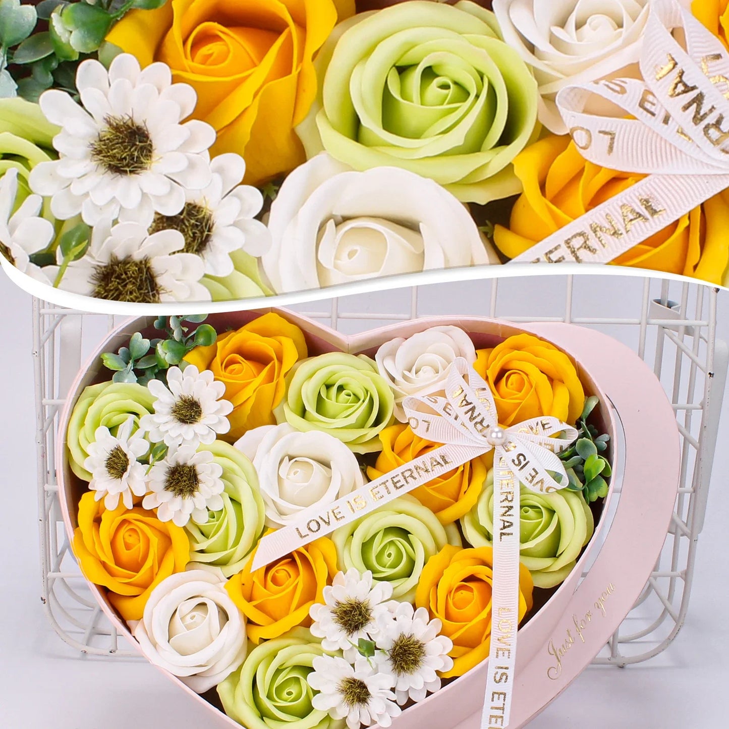 Rose Soap Flowers Gift Box Long Lasting By RUEESEE For Mom Wife Girlfriend Perfect Mothers Day Valentines Day